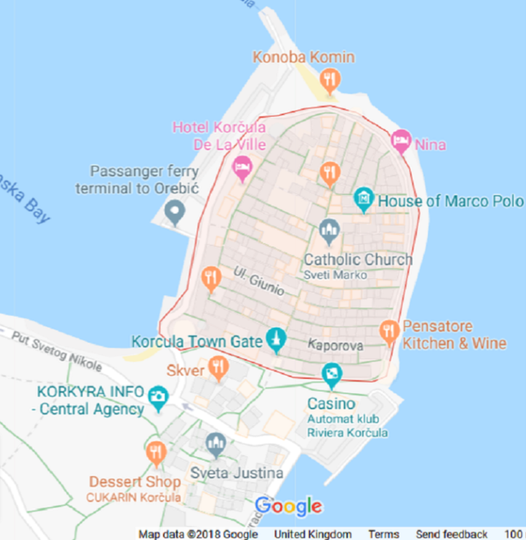 Korcula with Kids - Map