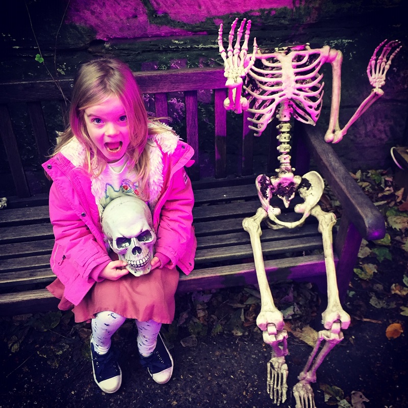 Visiting Warwick Castle - Skeleton
