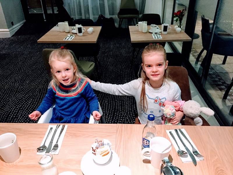 Family friendly hotel in the centre of Chester - breakfast table