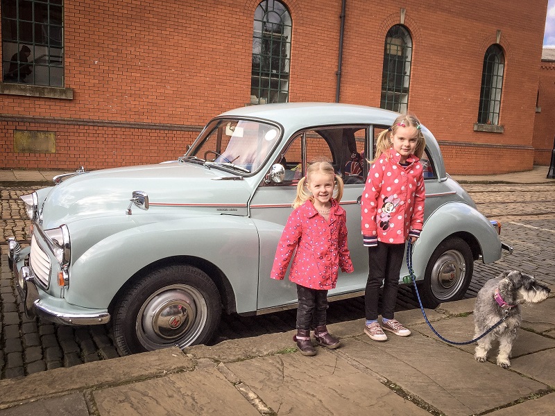 Crich Tramway Museum with kids - vintage car