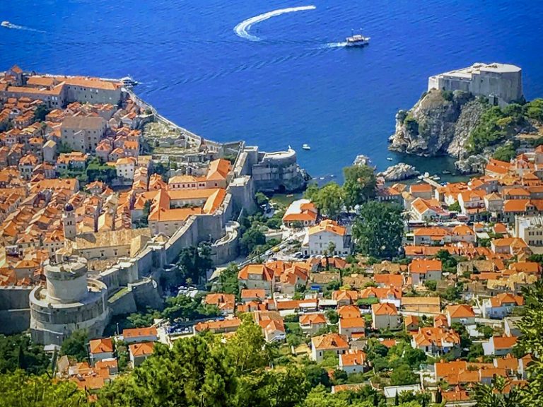 2 Weeks in Croatia - Family Itinerary - View from Srd Hill across Dubrovnik Old Town