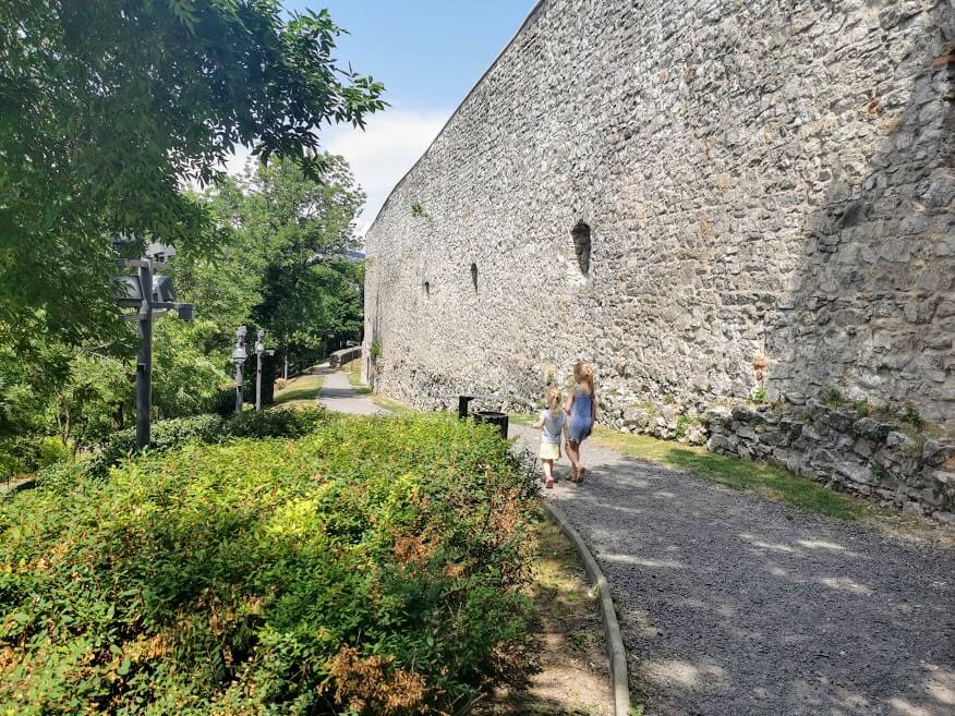 Bratislava with kids - exploring the castle walls