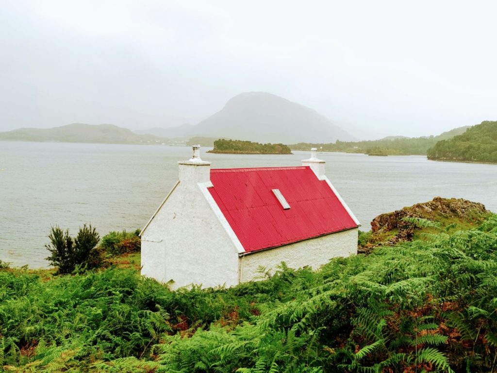 Famous Red Roof Cottage at Loch Shieldaig